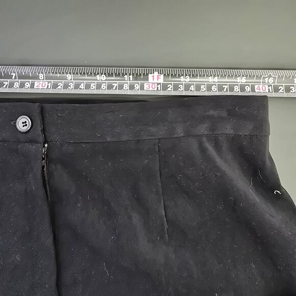 Requirements Pants Womens Plus Size 14 Black Microfiber Suede Gothic Minimalist - Picture 5 of 10